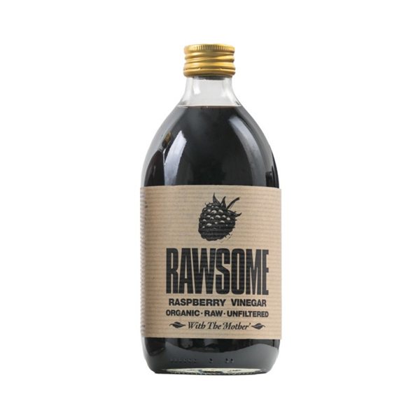 Himbeeressig unfiltriert Bio 500ml RAWSOME-izquierda