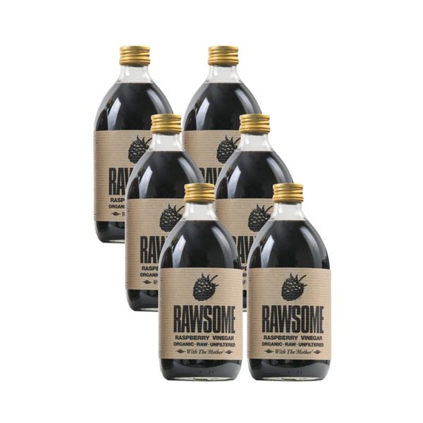 Himbeeressig unfiltriert Bio 500ml RAWSOME-trasera