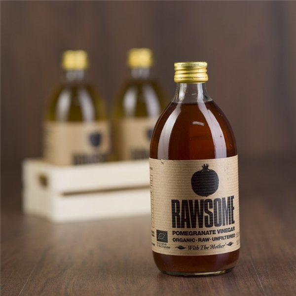Vinaigre de grenade non filtré Bio 500ml RAWSOME-detalle