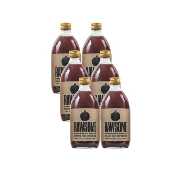 Vinaigre de grenade non filtré Bio 6x500ml RAWSOME-detalle