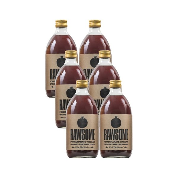 Vinaigre de grenade non filtré Bio 500ml RAWSOME-trasera