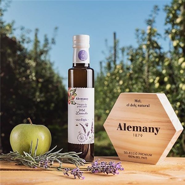 Organic apple vinegar with lavender honey, Alemany 1879-izquierda