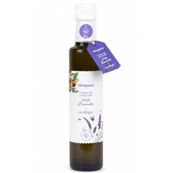 Organic apple vinegar with lavender honey, Alemany 1879-lateral