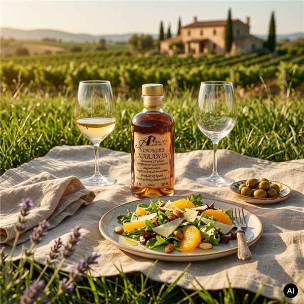 Vinagre de Naranja Principe de Azahar Reserva 11 años 200ml.-detalle