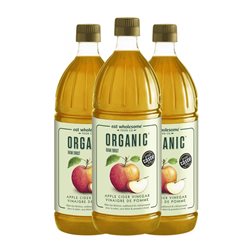Vinagre Eat Wholesome Sidra de Manzana sin Filtrar Eco — Ecológico 1 L PET (Caja de 3 unidades)