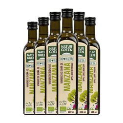 Vinagre Natur Green Bio — Biológico Botella Medium 50 cl Manzana, Cider — Sidra (Caja de 6 unidades)