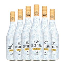 Vinícola de Castilla La Coctelera Verdejo Frizzante — Espumoso de Aguja 75 cl Vino Blanco (Caja de 6 unidades)