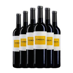 Vinícola de Valdepeñas Concejal Tempranillo Seco Valdepeñas Roble 75 cl Vino Tinto (Caja de 6 unidades)