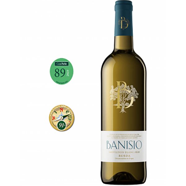 Vino blanco de Rueda Sauvignon Blanc, Banisio (6 unidades)-detalle