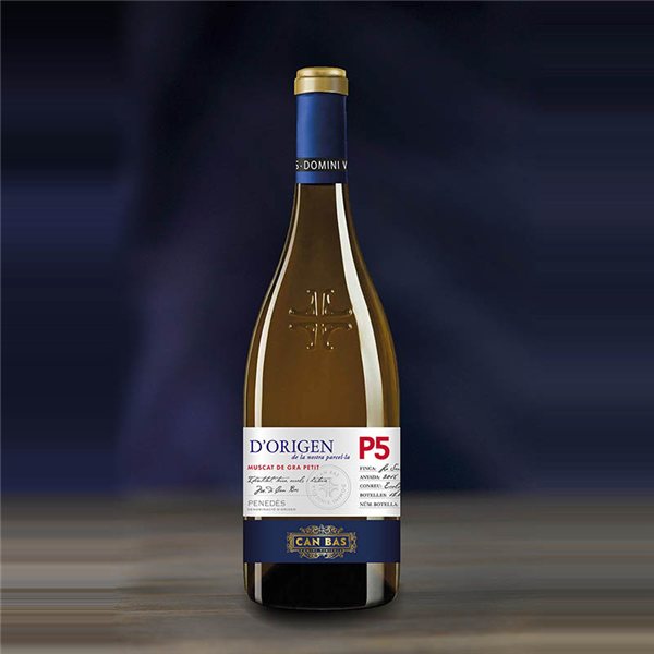 Vino Blanco Ecológico D’Origen P5 Muscat Can Bas (6 unidades)-detalle