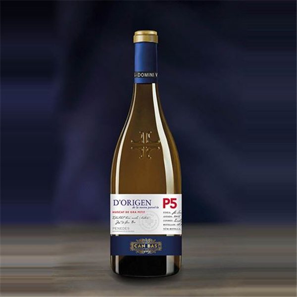 Vino Blanco Ecológico D’Origen P5 Muscat Can Bas (6 unidades)-lateral