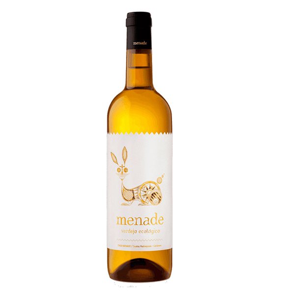 Vino Blanco ecológico, Menade (6 unidades)-detalle