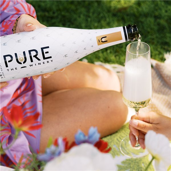 Vin Blanc Pétillant 0% Sucre-lateral