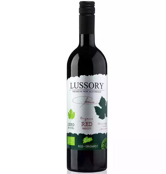 Organic Red Wine 0.0 ALCOHOL-FREE - LUSSORY ORGANIC Merlot | Box of 6 bottles x 735ml-detalle