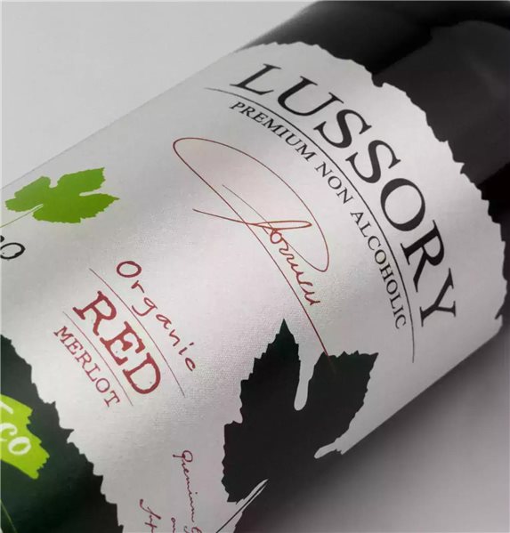 Organic Red Wine 0.0 ALCOHOL-FREE - LUSSORY ORGANIC Merlot | Box of 6 bottles x 735ml-lateral