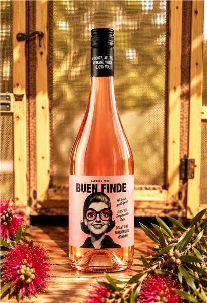 Vino Rosado Tempranillo Sin Alcohol Buen Finde-detalle
