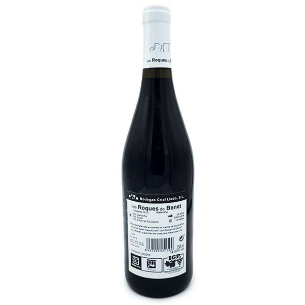 Preis Rotwein "Les Roques de Benet"-lateral