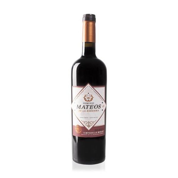 Vino tinto, tempranillo-merlot crianza Dominio Mateos de la Higuera, Bodega Vega Demara-lateral