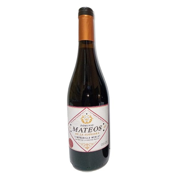 Red wine, tempranillo-merlot oak Dominio Mateos de la Higuera, Bodega Vega Demara-detalle