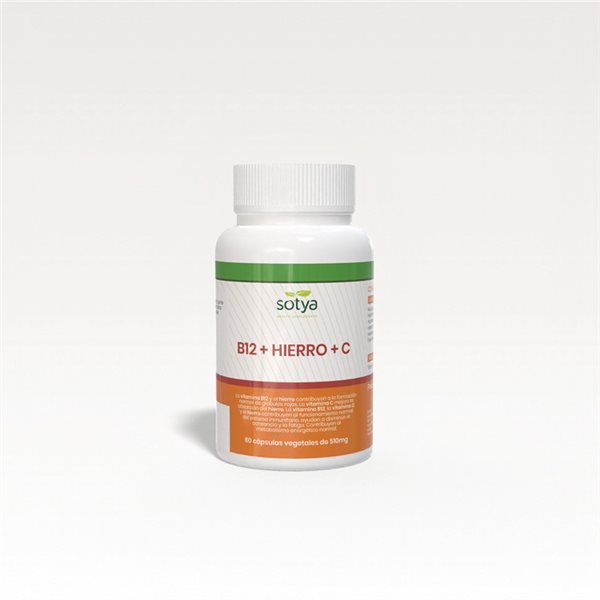 Vitamin B12 + Eisen + Vitamin C 60 Kapseln Sotya-trasera