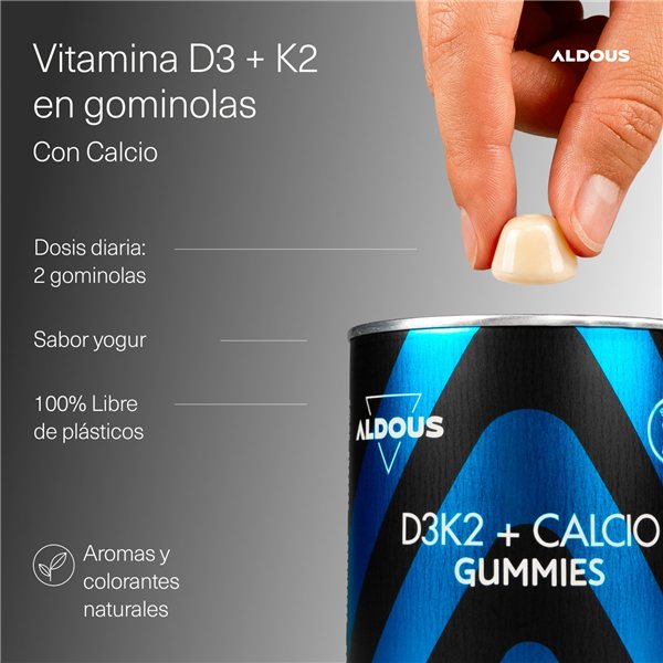 Vitamin D3 K2 + Calcium - 120 gummies-detalle
