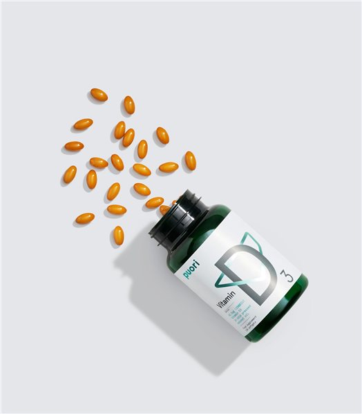 Vitamina D3 Puori con aceite de coco-izquierda