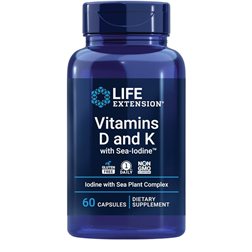 Vitaminen D und K mit Meeres-Iod 60 Kapseln