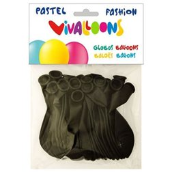 Vivallons 20 Black Balloons