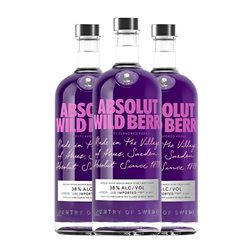 Vodka Absolut 70 cl Wild Berries — Bayas Silvestres (Caja de 3 unidades)