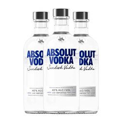 Vodka Absolut Botellín Tercio 35 cl (Caja de 3 unidades)