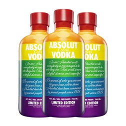 Vodka Absolut Colors 70 cl (Caja de 3 unidades)