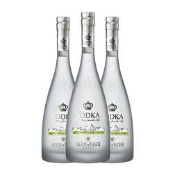 Vodka Bottega Alexander Pure — Puro 70 cl Grain — Grano (Caja de 3 unidades)