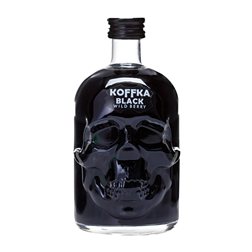 Vodka Campeny Koffka Black — Edición Negra, Calavera Botella Medium 50 cl Wild Berries — Bayas Silvestres