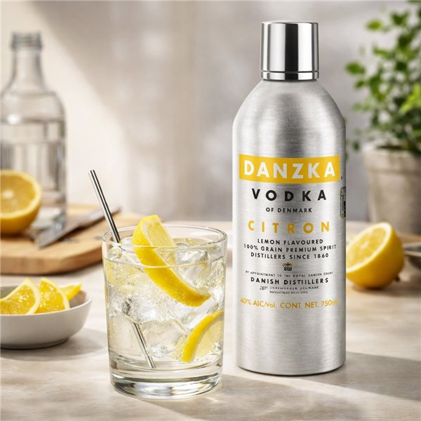 Vodka Danzka Citron-detalle