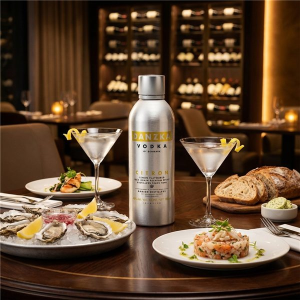 Vodka Danzka Citron-lateral