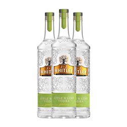 Vodka J.J. Whitley 70 cl Lime — Lima, Apple — Manzana (Caja de 3 unidades)