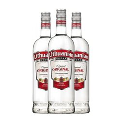 Vodka Lithuanian Rojo 1 L (Caja de 3 unidades)