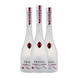 Vodka Pravda 70 cl Cherry — Cereza (Caja de 3 unidades)