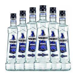 Vodka Puschkin 70 cl (Caja de 6 unidades)