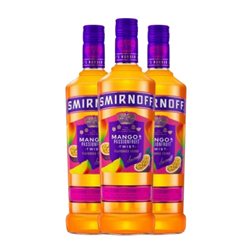Vodka Smirnoff 1 L Passion Fruit — Fruta de La Pasión, Mango (Caja de 3 unidades)