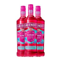 Vodka Smirnoff Crush 70 cl Raspberry — Frambuesa (Caja de 3 unidades)