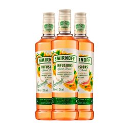 Vodka Smirnoff Infusions Organic — Ecológico 1 L Orange — Naranja (Caja de 3 unidades)