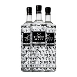 Vodka Three Sixty Original Botella Medium 50 cl (Caja de 3 unidades)