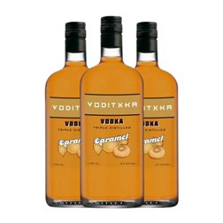 Vodka Voditxka 1 L Caramel — Caramelo (Caja de 3 unidades)