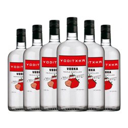 Vodka Voditxka 1 L Strawberry — Fresa (Caja de 6 unidades)