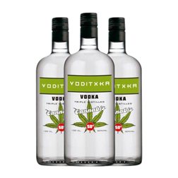 Vodka Voditxka 50º 1 L Cannabis (Caja de 3 unidades)