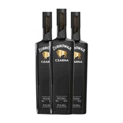 Vodka Zubrowka Czarna Luxury — Lujo 70 cl (Caja de 3 unidades)