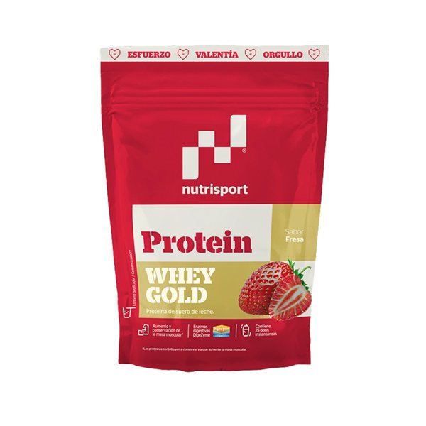 Whey Gold Protein Fraise 500g NutriSport-detalle
