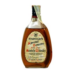 Whisky Blended Carnegie & Sons 1960's Special — Especial Reserva 75 cl Ejemplar Coleccionista No Apto para Consumo