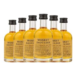 Whisky Blended Grant & Sons Monkey Shoulder Escocia Botellín Miniatura 5 cl (Caja de 6 unidades)